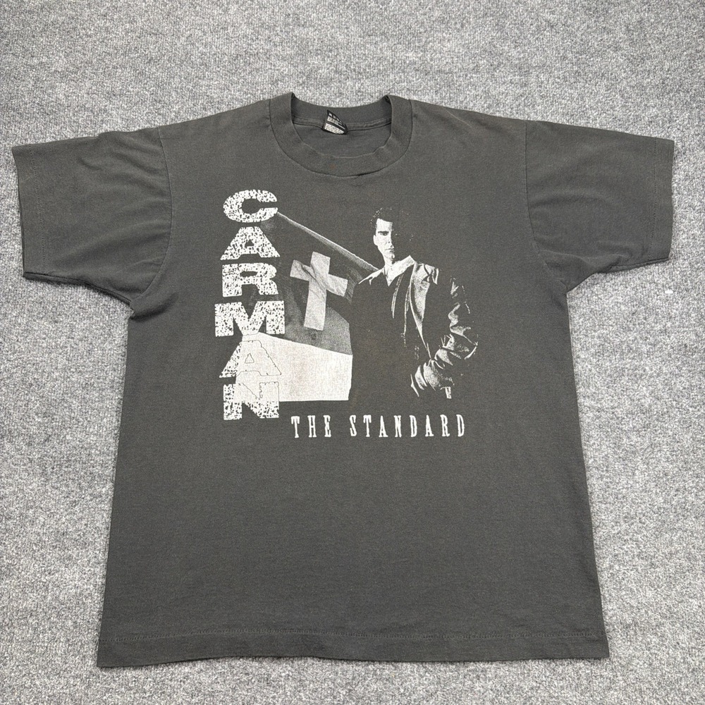 Vintage‎ Carmen The Standard T-shirt Large Single Stitch USA Made Black